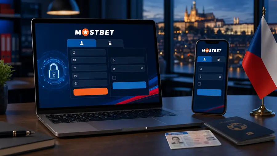 Registrační formulář Mostbet Casino CZ